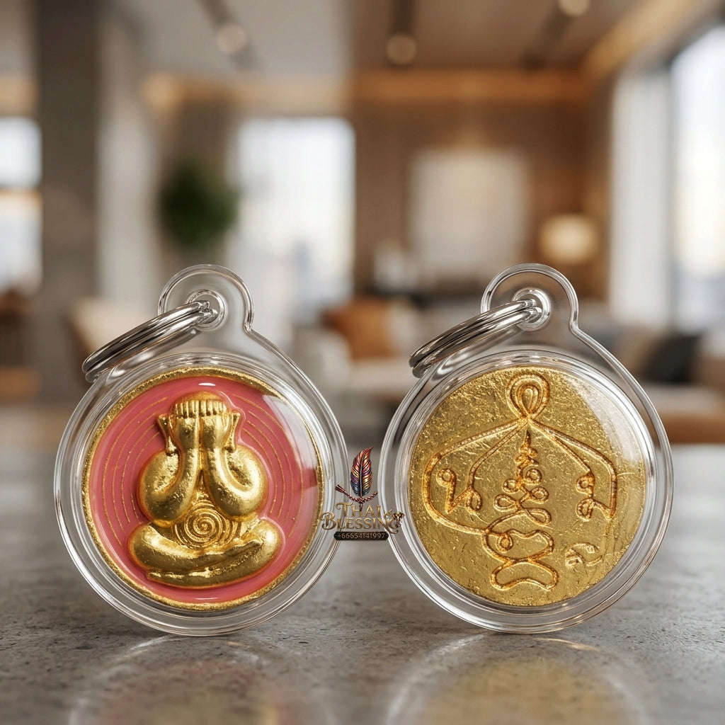 Thai Amulet Maha Lap & Kaa Khaay Ultimate Wealth-Attraction Curio — 2022 Sovereign Phra Pidta Met Kradum Ajarn Plian Hathayanont Thai Blessing Co By RURUECHA