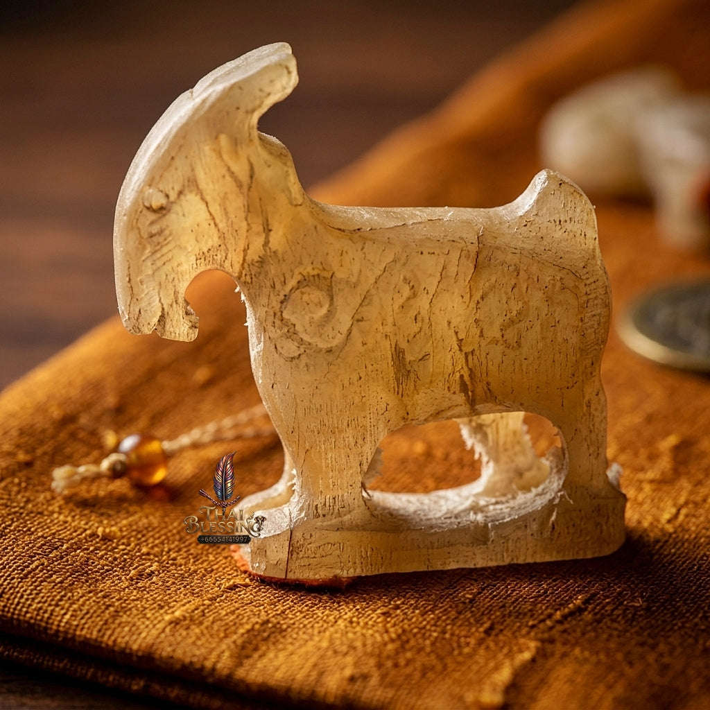 Thai Amulet Maha Lap & Kaa Khaay Ultimate Wealth-Attraction Phae Maha Lap "Mang Mi Ngoen Thong" Carved Albino Buffalo Horn Luang Pu Key Wat Si Lamyong Thai Blessing Co By RURUECHA