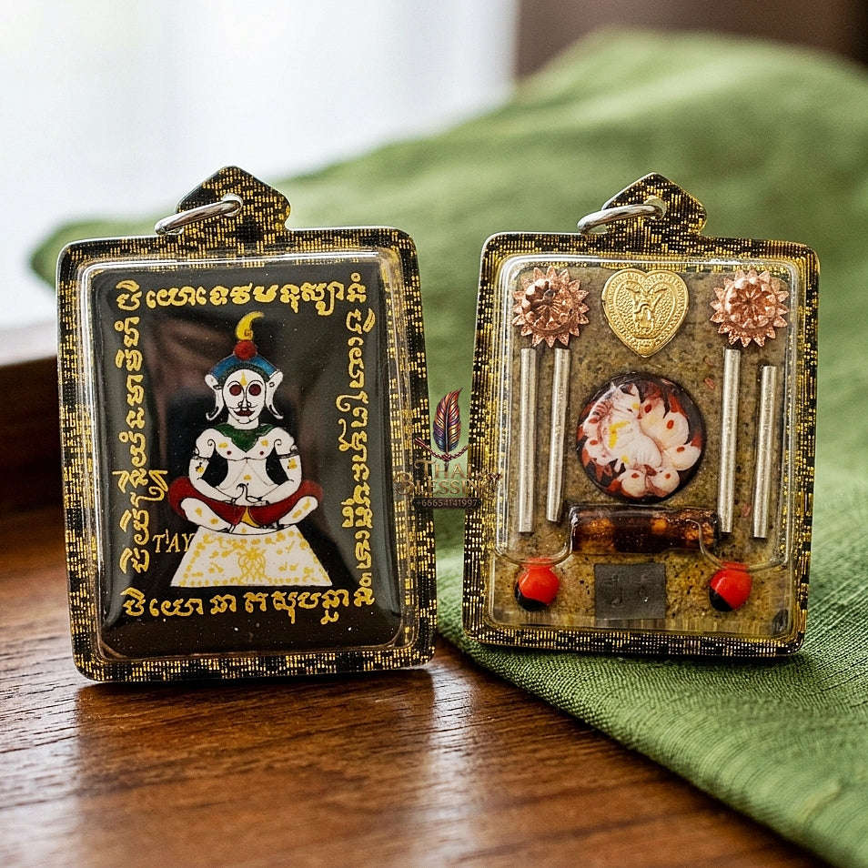 Thai Amulet Maha Saneh & Love Attraction Large-Format Ngang Locket Edition Phra Ajarn Tet Rang Si Wat San Ma Kiang Chiang Mai Thai Blessing Co By RURUECHA