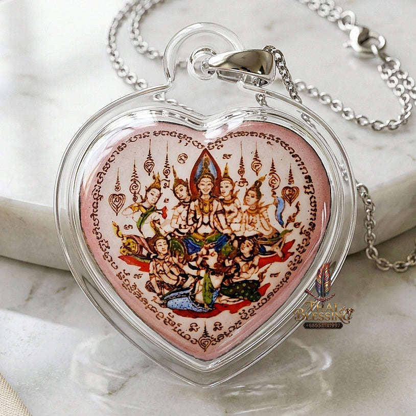 Thai Amulet Maha Saneh & Metta Maha Niyom 7 Nari Phan Lak Locket Masterpiece Edition Luang Pho Khoen Wat Khlong Buri Sa Kaeo Thai Blessing Co By RURUECHA