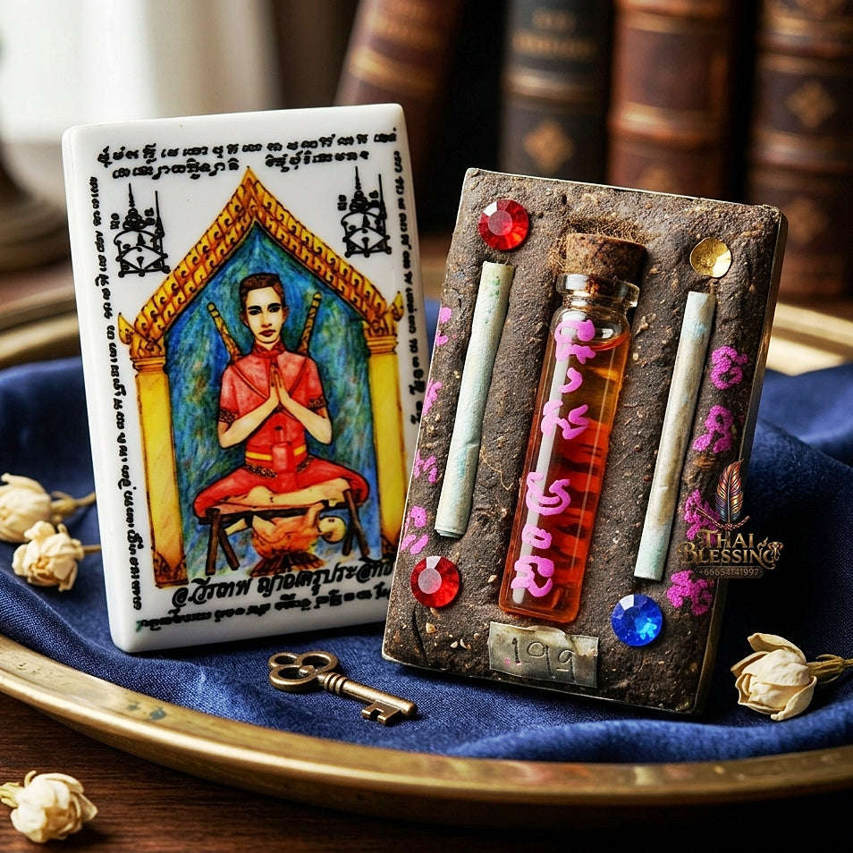 Thai Amulet Maha Saneh & Metta Maha Niyom Khunphaen Phrai Kumarn Standard Locket Edition Ajarn Wirathep Nankru Prasit Thai Blessing Co By RURUECHA