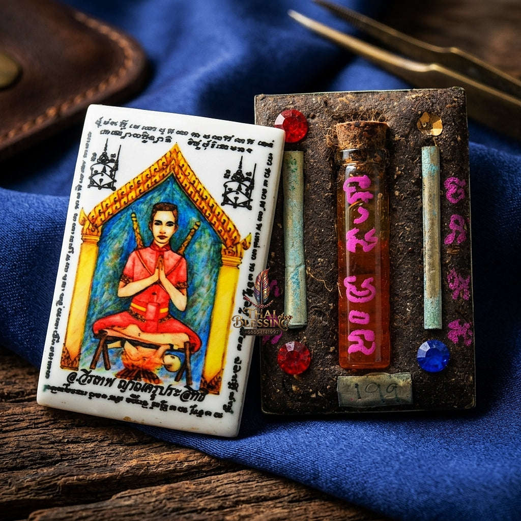 Thai Amulet Maha Saneh & Metta Maha Niyom Khunphaen Phrai Kumarn Standard Locket Edition Ajarn Wirathep Nankru Prasit Thai Blessing Co By RURUECHA