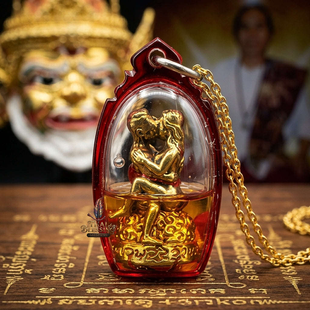 Thai Amulet Maha Saneh & Metta Maha Niyom Phaya In Khamluang Oil-Immersed Brass Masterpiece Edition Ajarn Nan Daeng San Pa Tong Thai Blessing Co By RURUECHA