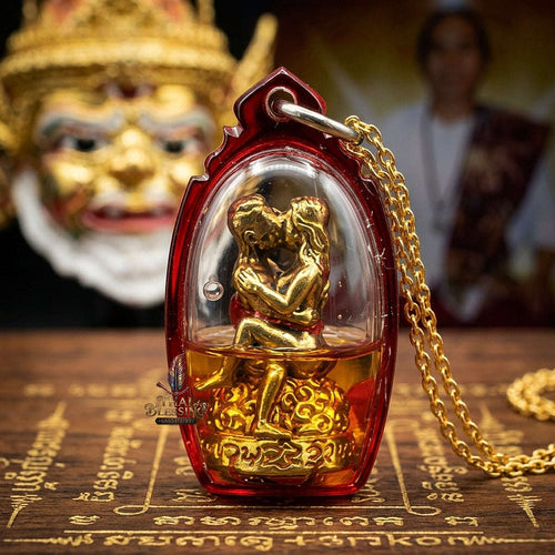 Thai Amulet Maha Saneh & Metta Maha Niyom Phaya In Khamluang Oil-Immersed Brass Masterpiece Edition Ajarn Nan Daeng San Pa Tong Thai Blessing Co By RURUECHA