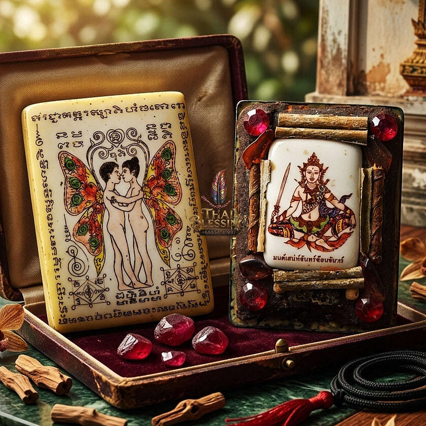 Thai Amulet Maha Saneh & Metta Maha Niyom Ultimate Charm Curio 2013 Sovereign Inn Khu Nang Long Ong Kru Large Locket Luang Pu In Wat Nong Mek Thai Blessing Co By RURUECHA