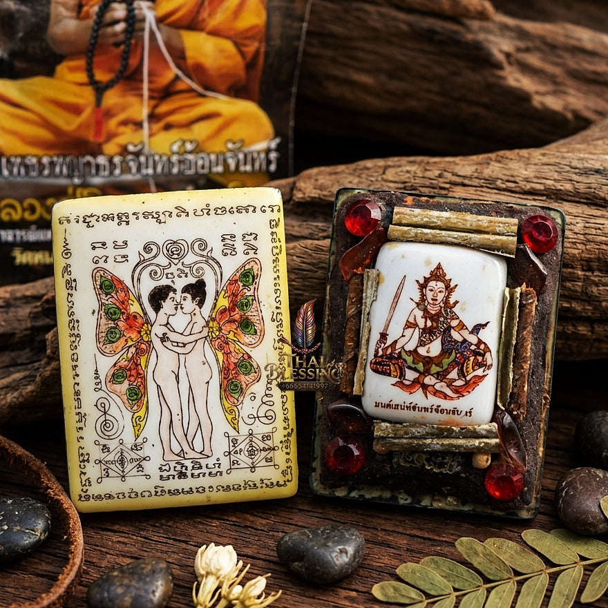 Thai Amulet Maha Saneh & Metta Maha Niyom Ultimate Charm Curio 2013 Sovereign Inn Khu Nang Long Ong Kru Large Locket Luang Pu In Wat Nong Mek Thai Blessing Co By RURUECHA