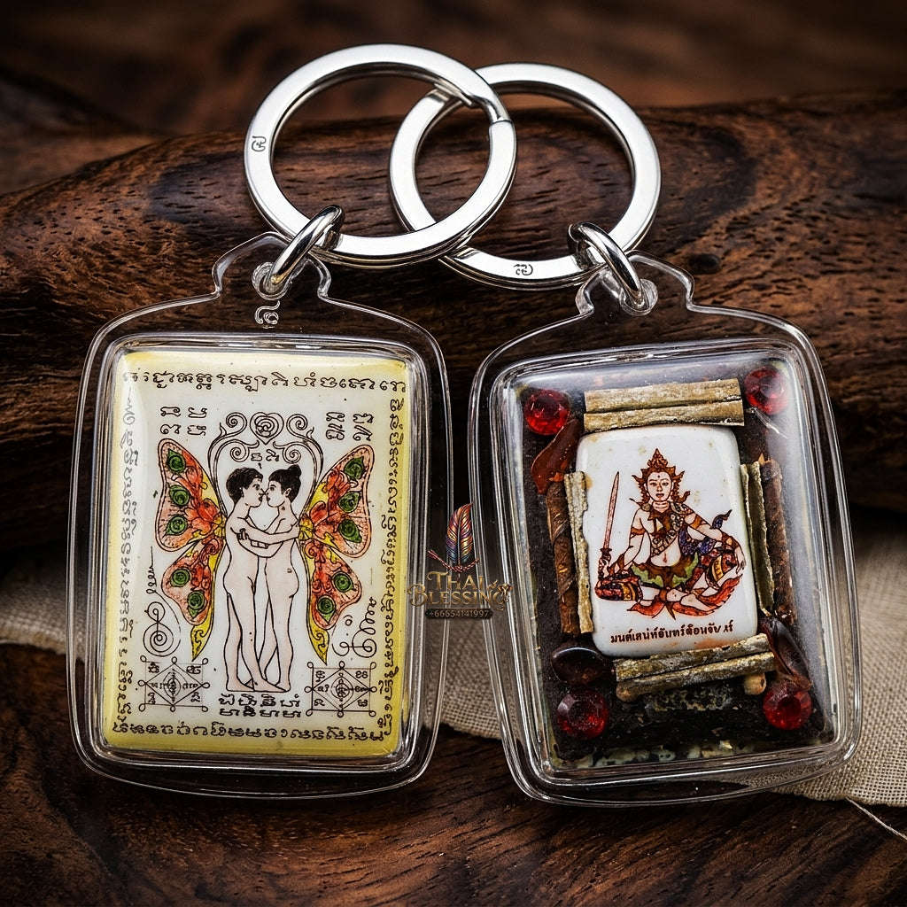Thai Amulet Maha Saneh & Metta Maha Niyom Ultimate Charm Curio 2013 Sovereign Inn Khu Nang Long Ong Kru Large Locket Luang Pu In Wat Nong Mek Thai Blessing Co By RURUECHA