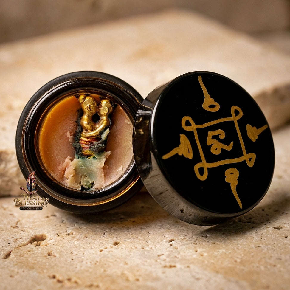 Thai Amulet Maha Saneh & Metta Maha Niyom Ultimate Charm Curio — 2013 Sovereign Mae Inn Kaeo Wax Sacred Herb & Occult Oil Matrix Khru Ba Phon Wat Pu Ho Thai Blessing Co By RURUECHA