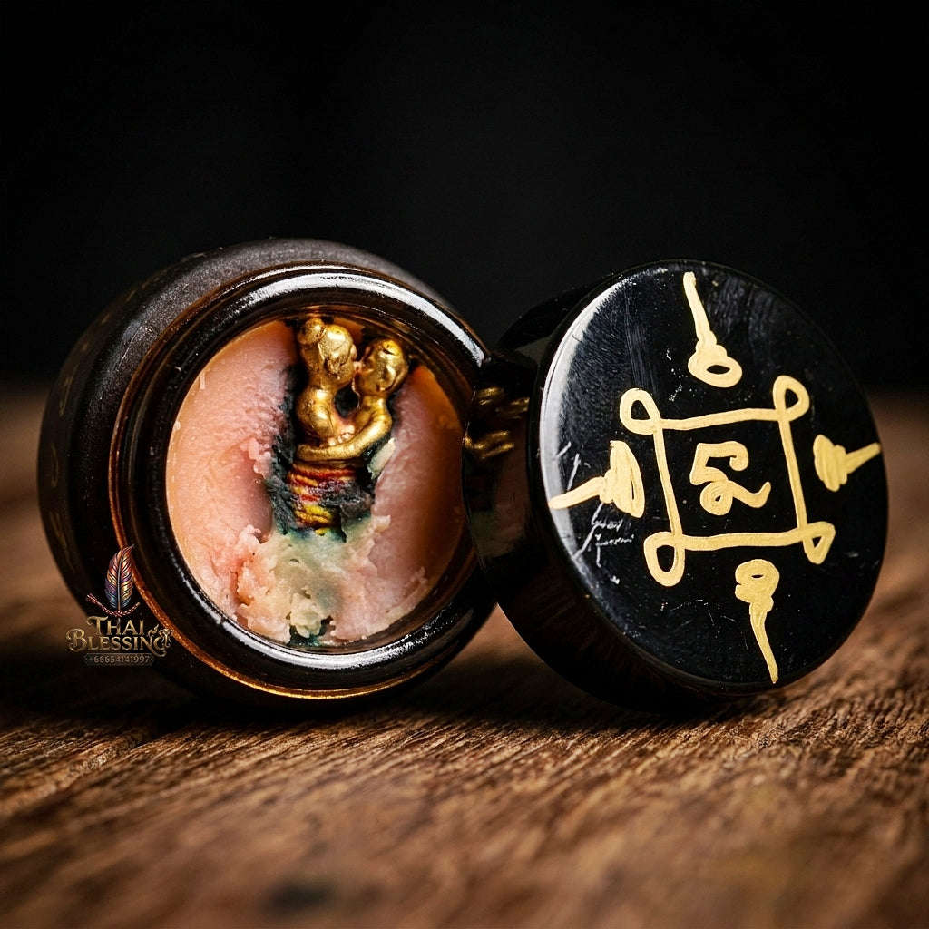 Thai Amulet Maha Saneh & Metta Maha Niyom Ultimate Charm Curio — 2013 Sovereign Mae Inn Kaeo Wax Sacred Herb & Occult Oil Matrix Khru Ba Phon Wat Pu Ho Thai Blessing Co By RURUECHA