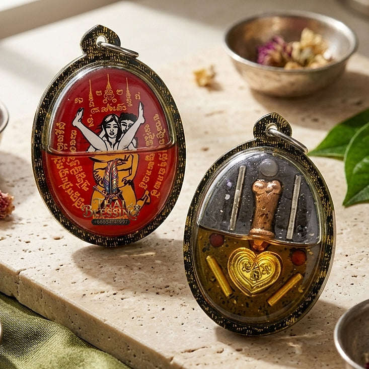 Thai Amulet Maha Saneh & Metta Maha Niyom Ultimate Charm Curio — 2018 Sovereign Inn Khu Sakod Kam Locket Thai Blessing Co By RURUECHA