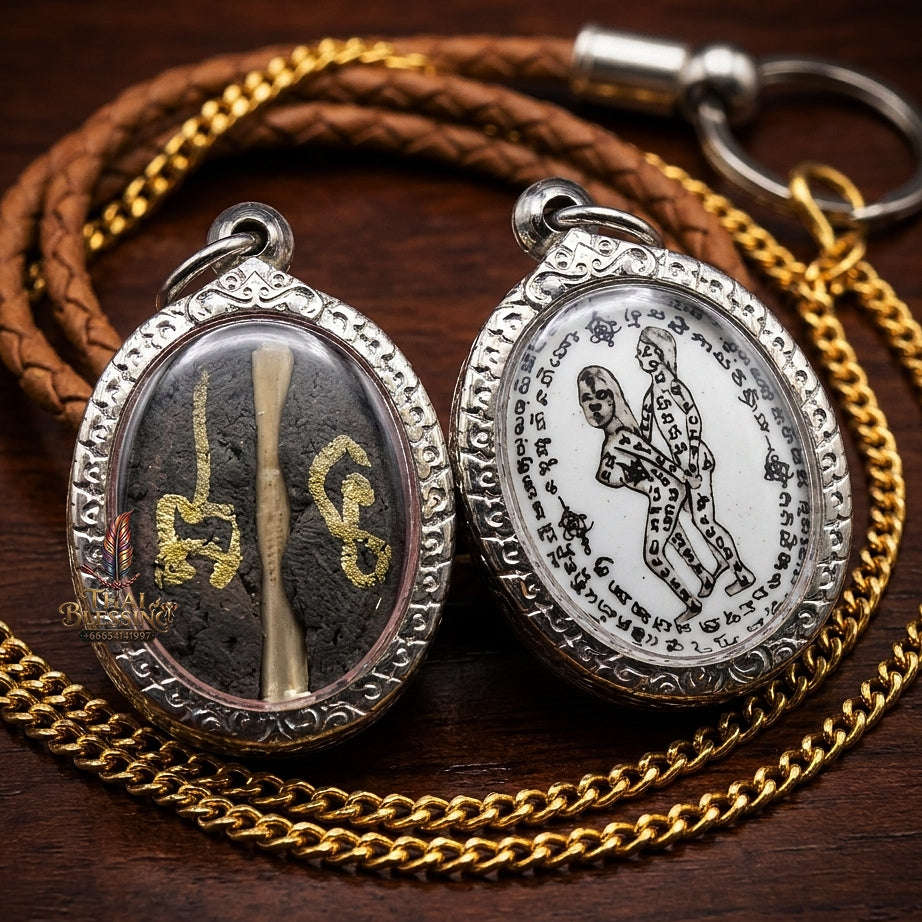 Thai Amulet Maha Saneh & Metta Maha Niyom Ultimate Charm Curio 2023 Sovereign Inn Khu Pa Cha Da Oval Locket Ajarn Phrot Samnak Pu Saneh Koh But Thai Blessing Co By RURUECHA