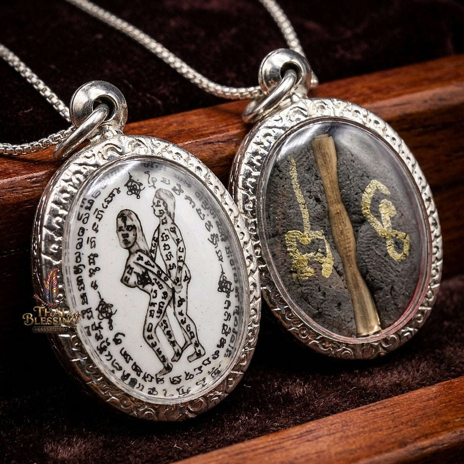Thai Amulet Maha Saneh & Metta Maha Niyom Ultimate Charm Curio 2023 Sovereign Inn Khu Pa Cha Da Oval Locket Ajarn Phrot Samnak Pu Saneh Koh But Thai Blessing Co By RURUECHA