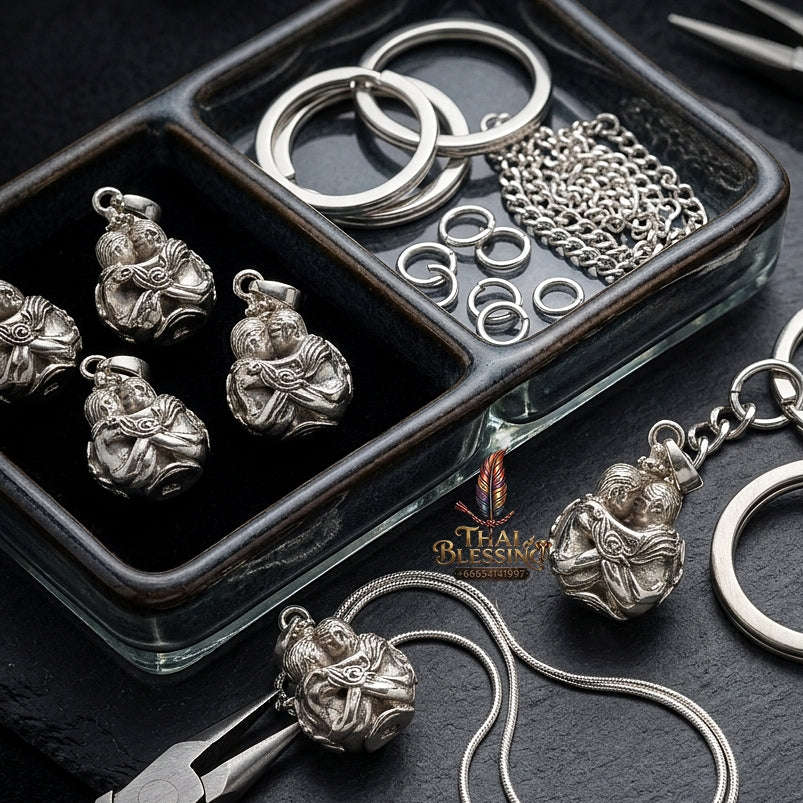 Thai Amulet Maha Saneh & Metta Maha Niyom Ultimate Charm Curio — Sovereign Inn Khu Round Magic Pellet Luang Pu Nen Kaeo Thai Blessing Co By RURUECHA