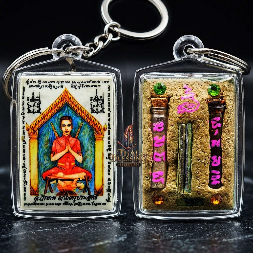 Thai Amulet Maha Saneh & Metta Maha Niyom Ultimate Masterpiece — 2014 Sovereign Khunphaen Phrai Kumarn "Ong Kru" Master Locket Edition Ajarn Wirathep Nankru Prasit Thai Blessing Co By RURUECHA