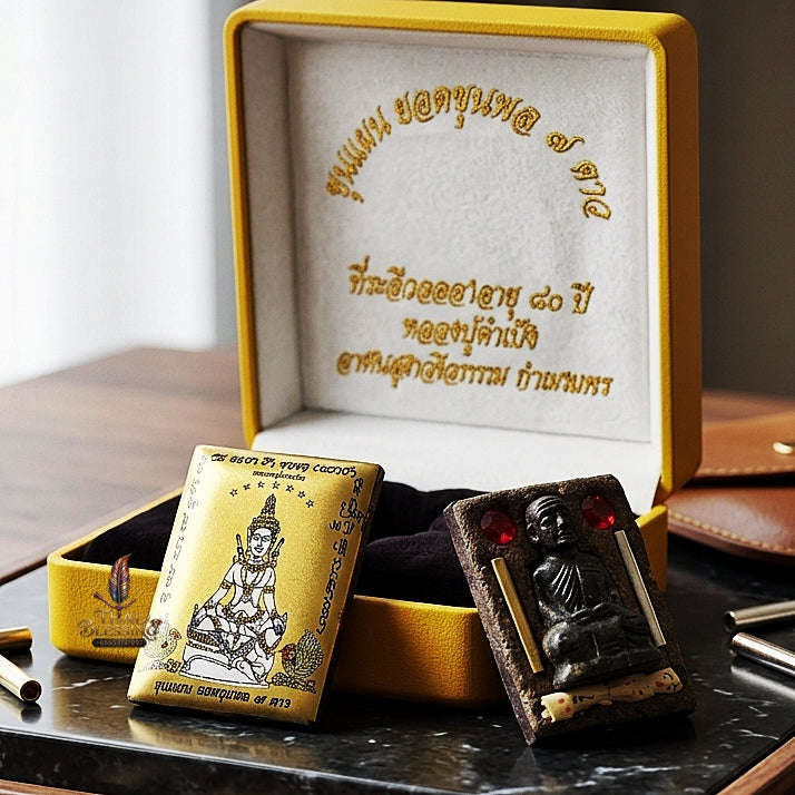 Thai Amulet Maha Saneh, Metta & Spiritual Power Khunphaen Yot Khunphon 7 Dao Locket Edition Khru Ba Kham Peng Samnak Song Makha Ngam Thai Blessing Co By RURUECHA