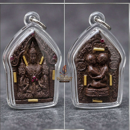 Thai Amulet Maha Saneh, Metta & Wealth Ultimate Masterpiece Phra Khunphaen Oum Nang Lang Inn "Setthi 1000 Lan" Sacred Takian Wood & 9-Takrud Thai Blessing Co By RURUECHA