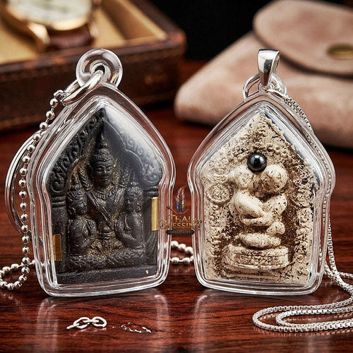 Thai Amulet Maha Saneh, Metta & Wealth Ultimate Masterpiece Phra Khunphaen Oum Nang Lang Inn "Setthi 1000 Lan" Thai Blessing Co By RURUECHA