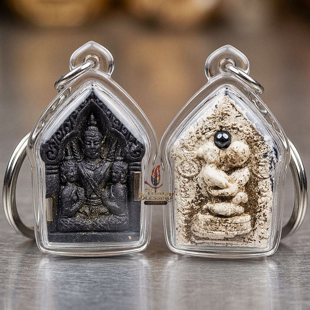 Thai Amulet Maha Saneh, Metta & Wealth Ultimate Masterpiece Phra Khunphaen Oum Nang Lang Inn "Setthi 1000 Lan" Thai Blessing Co By RURUECHA