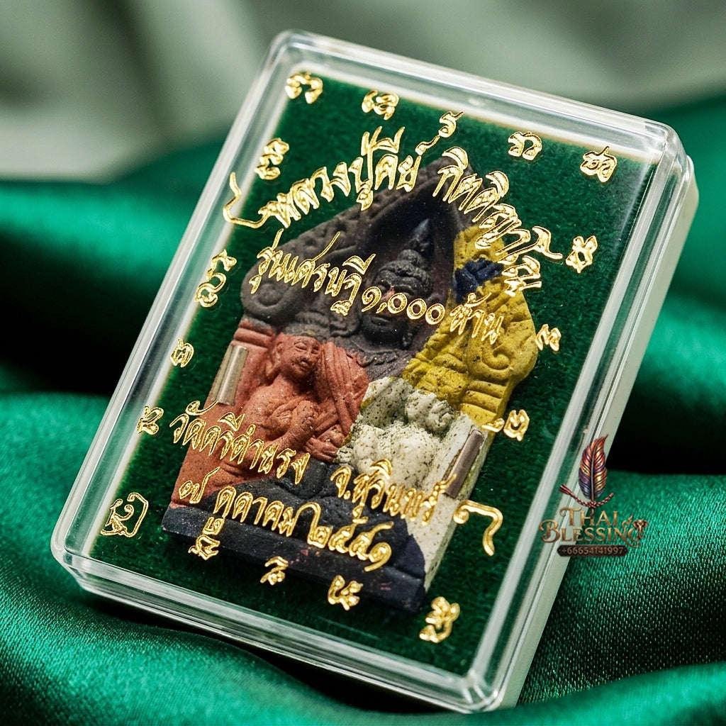Thai Amulet Maha Saneh, Metta & Wealth Ultimate Masterpiece Phra Khunphaen Oum Nang Lang Inn "Setthi 1000 Lan" Thai Blessing Co By RURUECHA