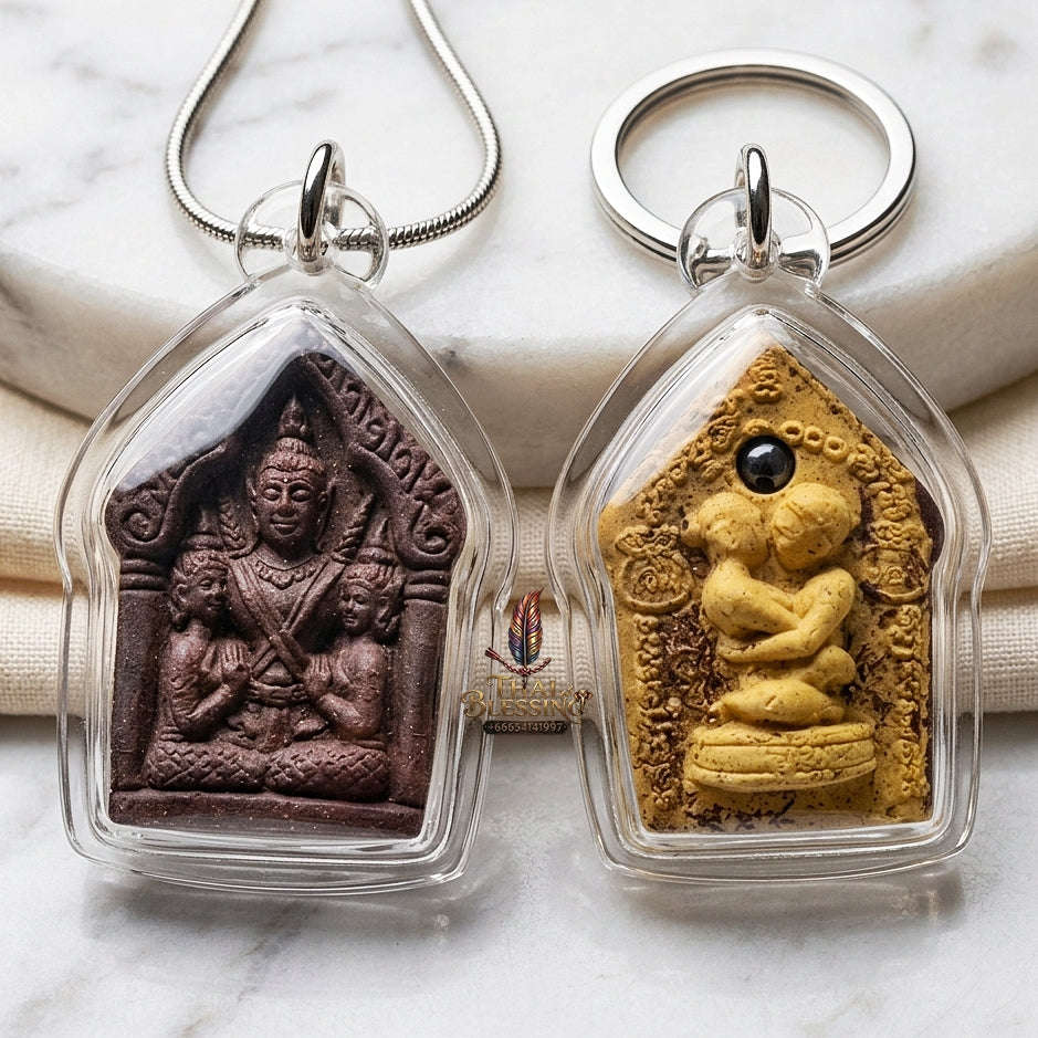 Thai Amulet Maha Saneh, Metta & Wealth Ultimate Masterpiece Phra Khunphaen Oum Nang Lang Inn "Setthi 1000 Lan" Thai Blessing Co By RURUECHA