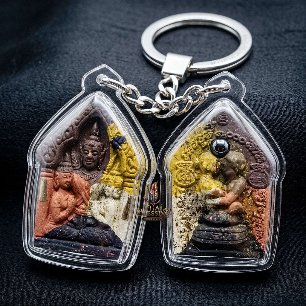 Thai Amulet Maha Saneh, Metta & Wealth Ultimate Masterpiece Phra Khunphaen Oum Nang Lang Inn "Setthi 1000 Lan" Thai Blessing Co By RURUECHA