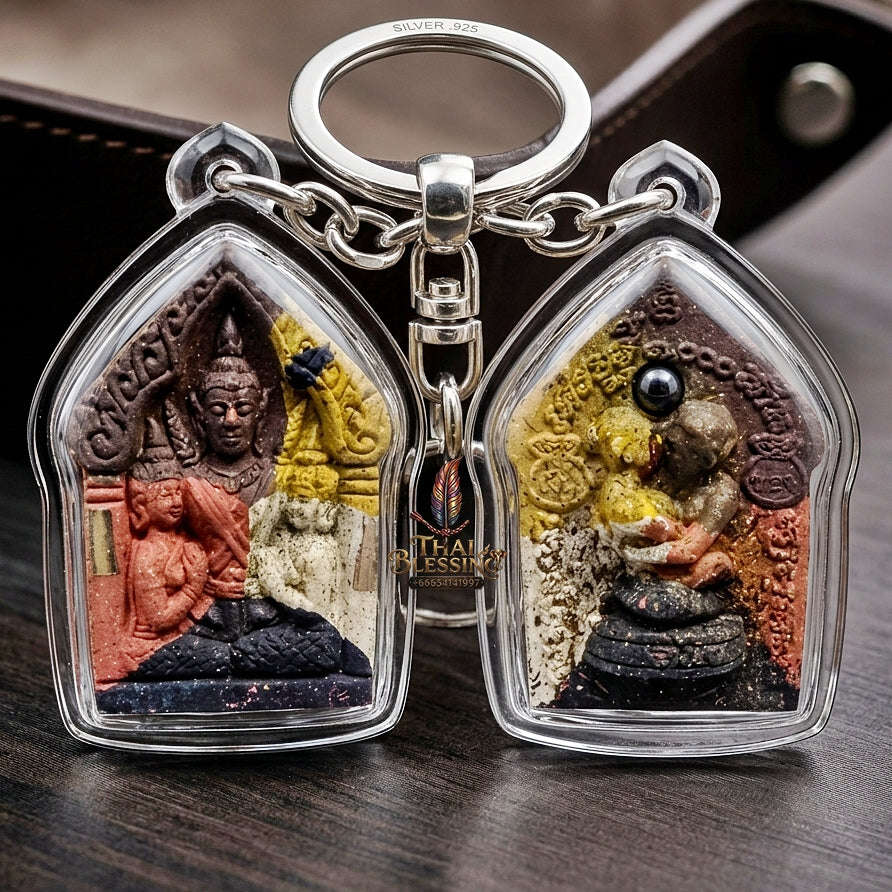 Thai Amulet Maha Saneh, Metta & Wealth Ultimate Masterpiece Phra Khunphaen Oum Nang Lang Inn "Setthi 1000 Lan" Thai Blessing Co By RURUECHA