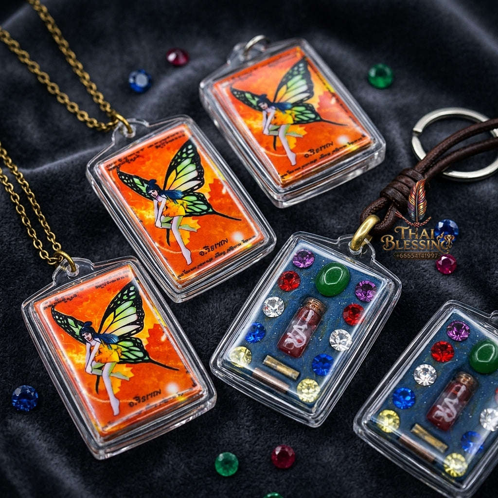 Thai Amulet Maha Saneh & Nocturnal Attraction Thep Ratri Goddess Locket Edition Achan Wira Thep Yan Khru Pra Sit Charm Herb & NMP Matrix Thai Blessing Co By RURUECHA
