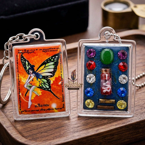 Thai Amulet Maha Saneh & Nocturnal Attraction Thep Ratri Goddess Locket Edition Achan Wira Thep Yan Khru Pra Sit Charm Herb & NMP Matrix Thai Blessing Co By RURUECHA