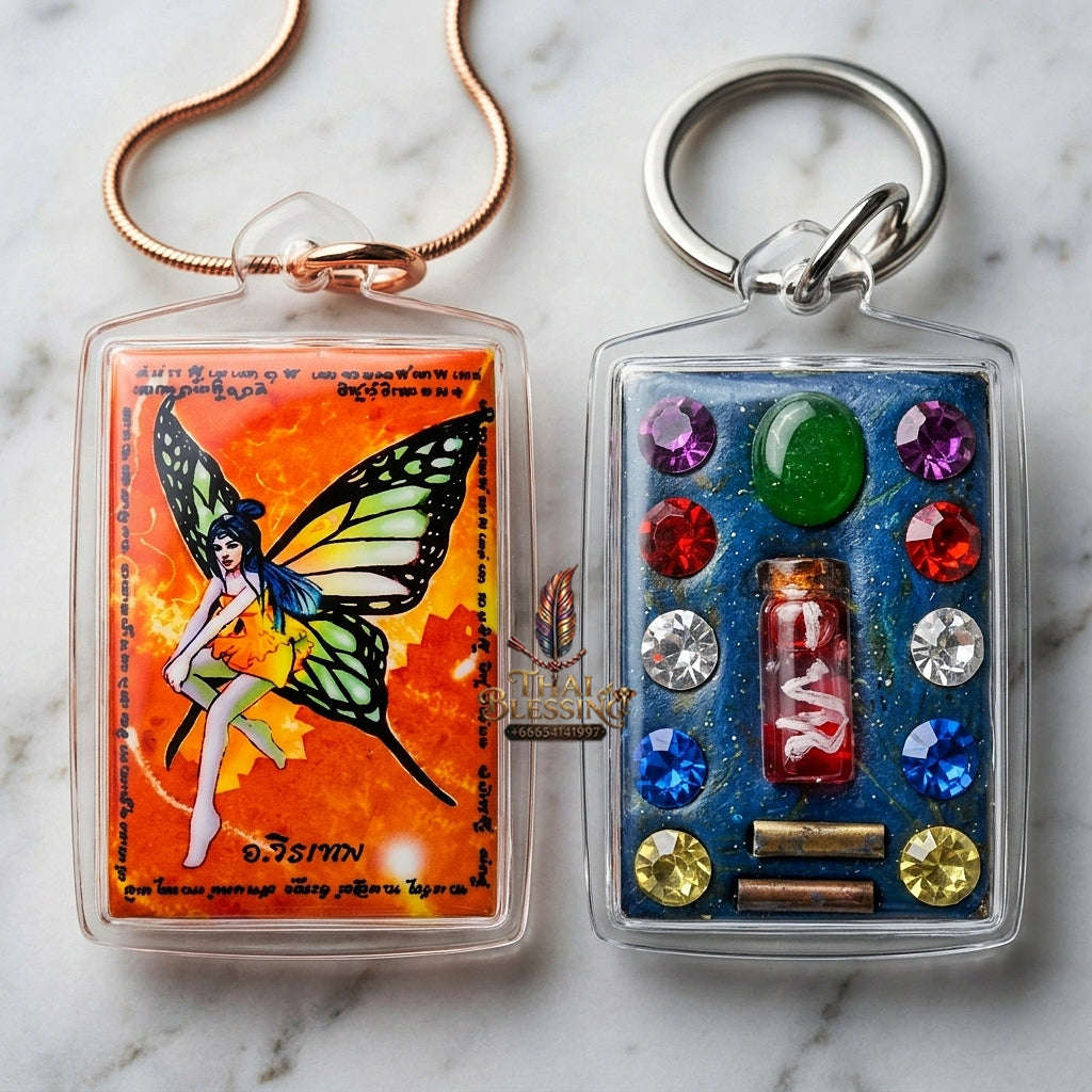 Thai Amulet Maha Saneh & Nocturnal Attraction Thep Ratri Goddess Locket Edition Achan Wira Thep Yan Khru Pra Sit Charm Herb & NMP Matrix Thai Blessing Co By RURUECHA