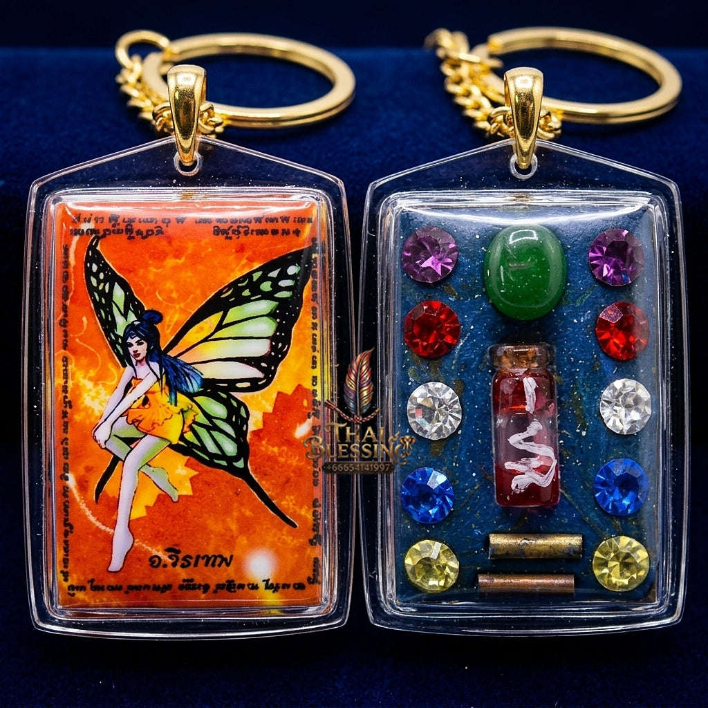 Thai Amulet Maha Saneh & Nocturnal Attraction Thep Ratri Goddess Locket Edition Achan Wira Thep Yan Khru Pra Sit Charm Herb & NMP Matrix Thai Blessing Co By RURUECHA