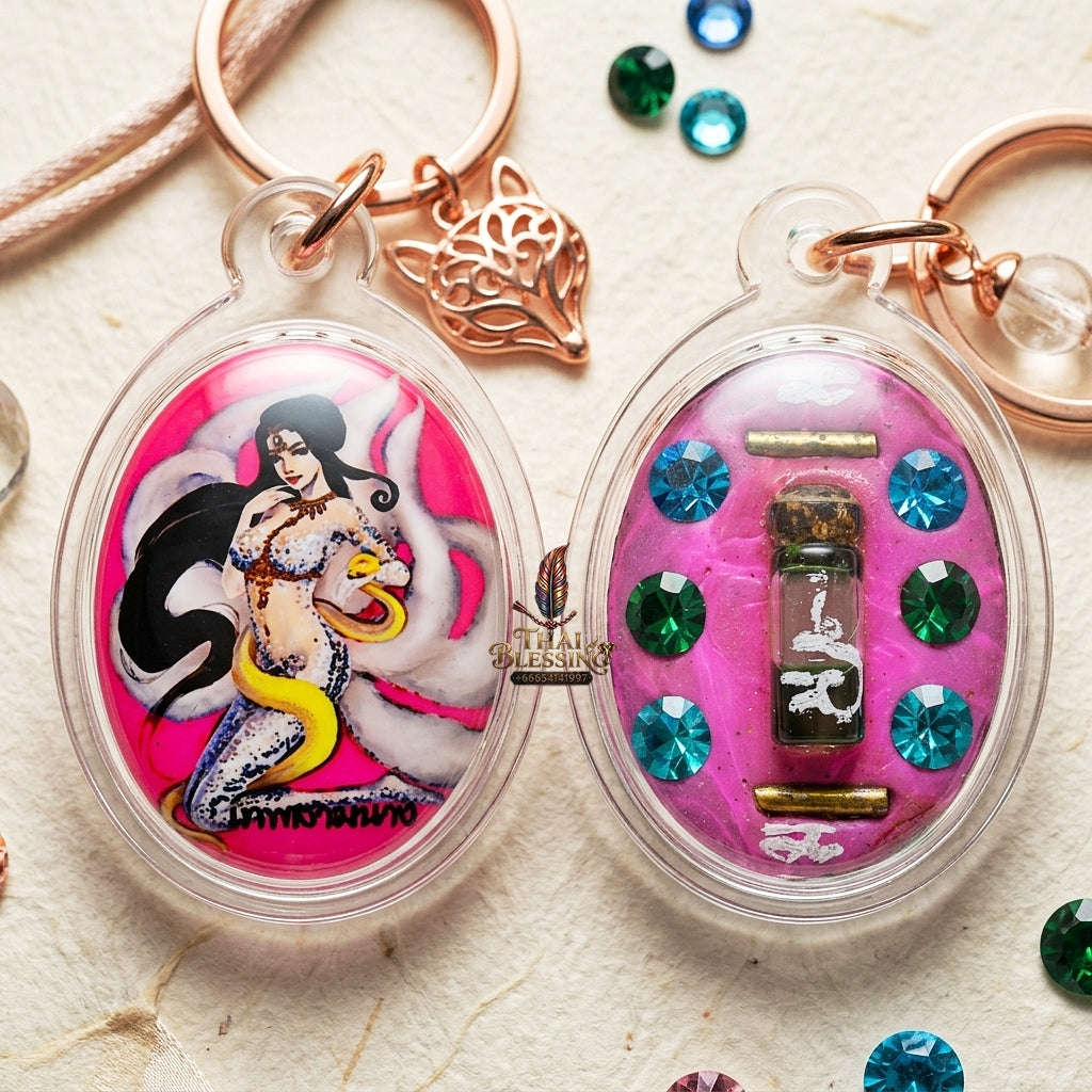 Thai Amulet Maha Saneh & Opposite-Sex AttractionThep Sam Nang Rectangular Locket Edition Achan Wira Thep Yan Khru Pra Sit Thai Blessing Co By RURUECHA