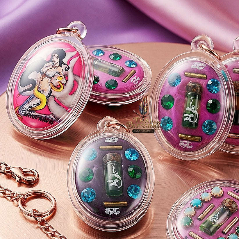 Thai Amulet Maha Saneh & Opposite-Sex AttractionThep Sam Nang Rectangular Locket Edition Achan Wira Thep Yan Khru Pra Sit Thai Blessing Co By RURUECHA