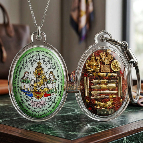 Thai Amulet Occult Mastery, Tiger Spirit & Supreme Wealth Attraction Saming Phrai Chan Phen Locket Ruesi Pu Chao Saming Phrai Thai Blessing Co By RURUECHA