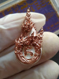 Phaya Naga Thibodi Sri Thammaracha Dual-Tone Sacred Alloy Amulet - Thai Phaya Naga Amulet from Wat Phra Mahathat, Nakhon Si Thammarat Default Title