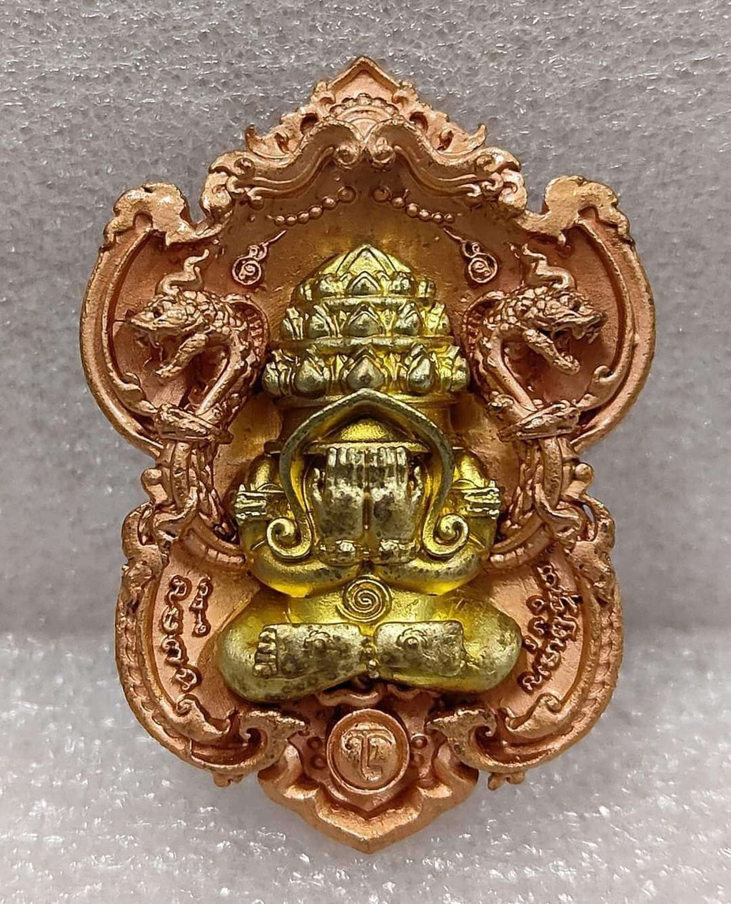 Phra Pidta Amulet for Wealth – Sri Maharaj Pangpakarn “Wealth Ascension & Prosperity Flow” Satin Bronze Edition Normal
