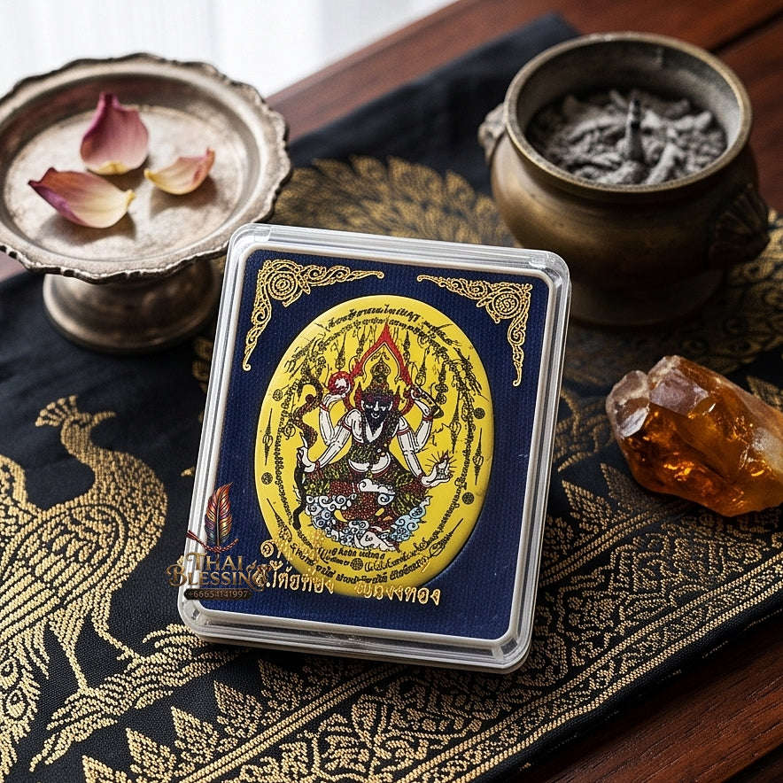 Thai Amulet Protection, Obstacle Removal & Executive Command Masterpiece Ruesi Ta Fai Waterproof Locket Ajarn San Kong Wet Thai Blessing Co By RURUECHA