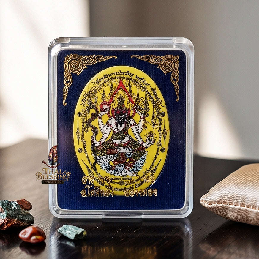 Thai Amulet Protection, Obstacle Removal & Executive Command Masterpiece Ruesi Ta Fai Waterproof Locket Ajarn San Kong Wet Thai Blessing Co By RURUECHA