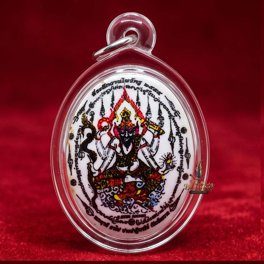 Thai Amulet Protection, Obstacle Removal & Success Ruesi Ta Fai Waterproof Locket Edition Ajarn San Kong Wet Thai Blessing Co By RURUECHA