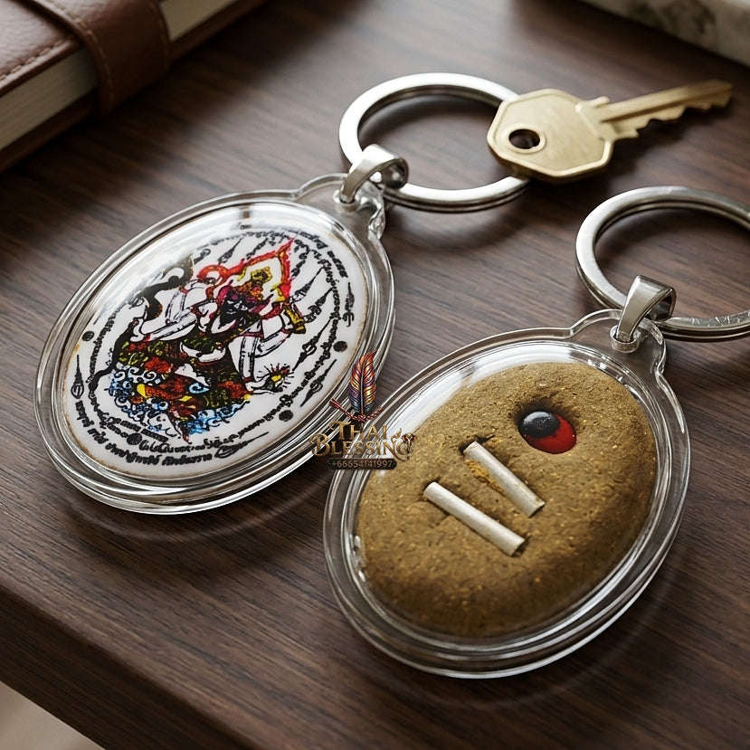 Thai Amulet Protection, Obstacle Removal & Success Ruesi Ta Fai Waterproof Locket Edition Ajarn San Kong Wet Thai Blessing Co By RURUECHA