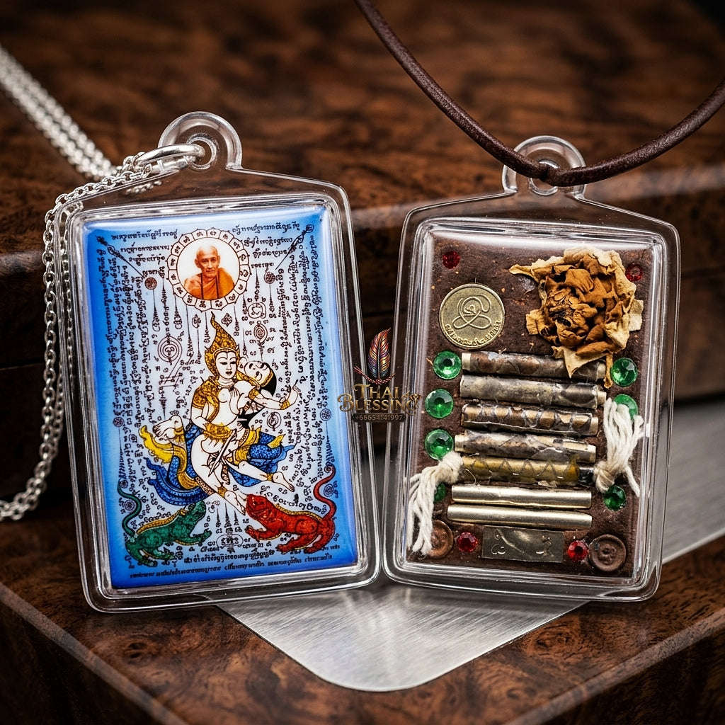 Thai Amulet Sovereign Maha Saneh, Seduction & Supreme Metta Masterpiece Phet Phayathorn Locket Edition Luang Pu In Wat Nong Mek Surin Thai Blessing Co By RURUECHA