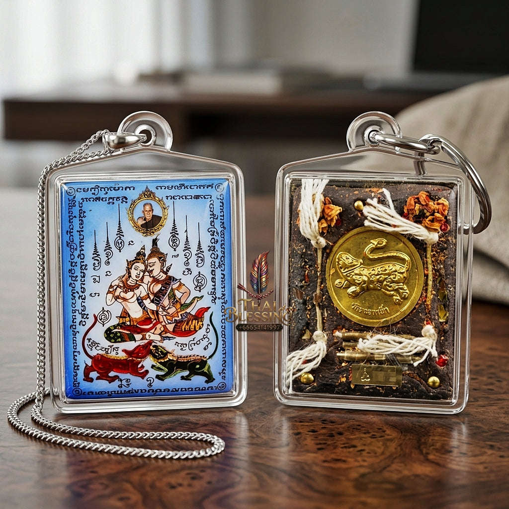 Thai Amulet Sovereign Maha Saneh, Seduction & Supreme Metta Phet Phayathorn Locket Edition Luang Pu In Wat Nong Mek Surin Thai Blessing Co By RURUECHA