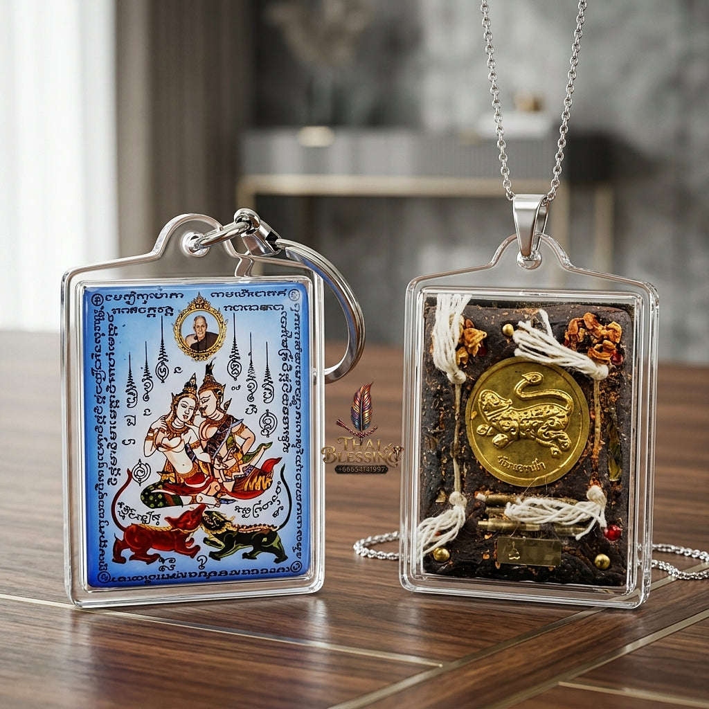 Thai Amulet Sovereign Maha Saneh, Seduction & Supreme Metta Phet Phayathorn Locket Edition Luang Pu In Wat Nong Mek Surin Thai Blessing Co By RURUECHA