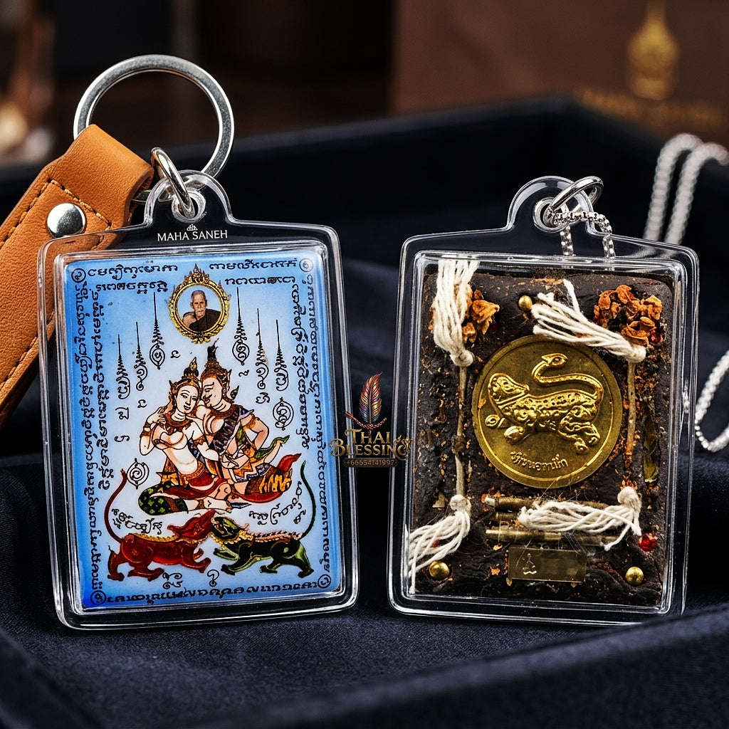Thai Amulet Sovereign Maha Saneh, Seduction & Supreme Metta Phet Phayathorn Locket Edition Luang Pu In Wat Nong Mek Surin Thai Blessing Co By RURUECHA