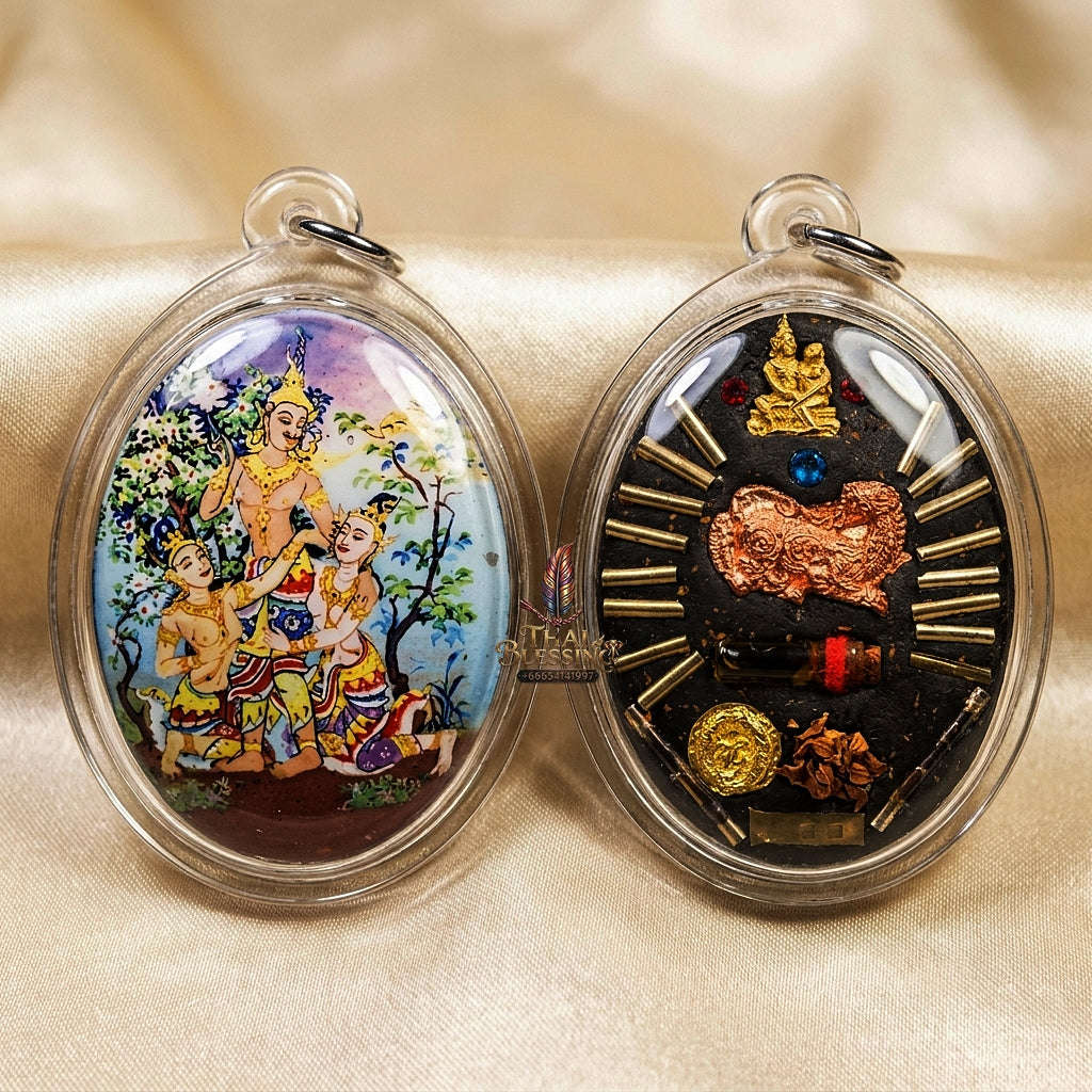 Thai Amulet Sovereign Maha Saneh, Seduction & Supreme Metta Phet Phayathorn Locket Luang Pu In Wat Nong Mek Surin Thai Blessing Co By RURUECHA