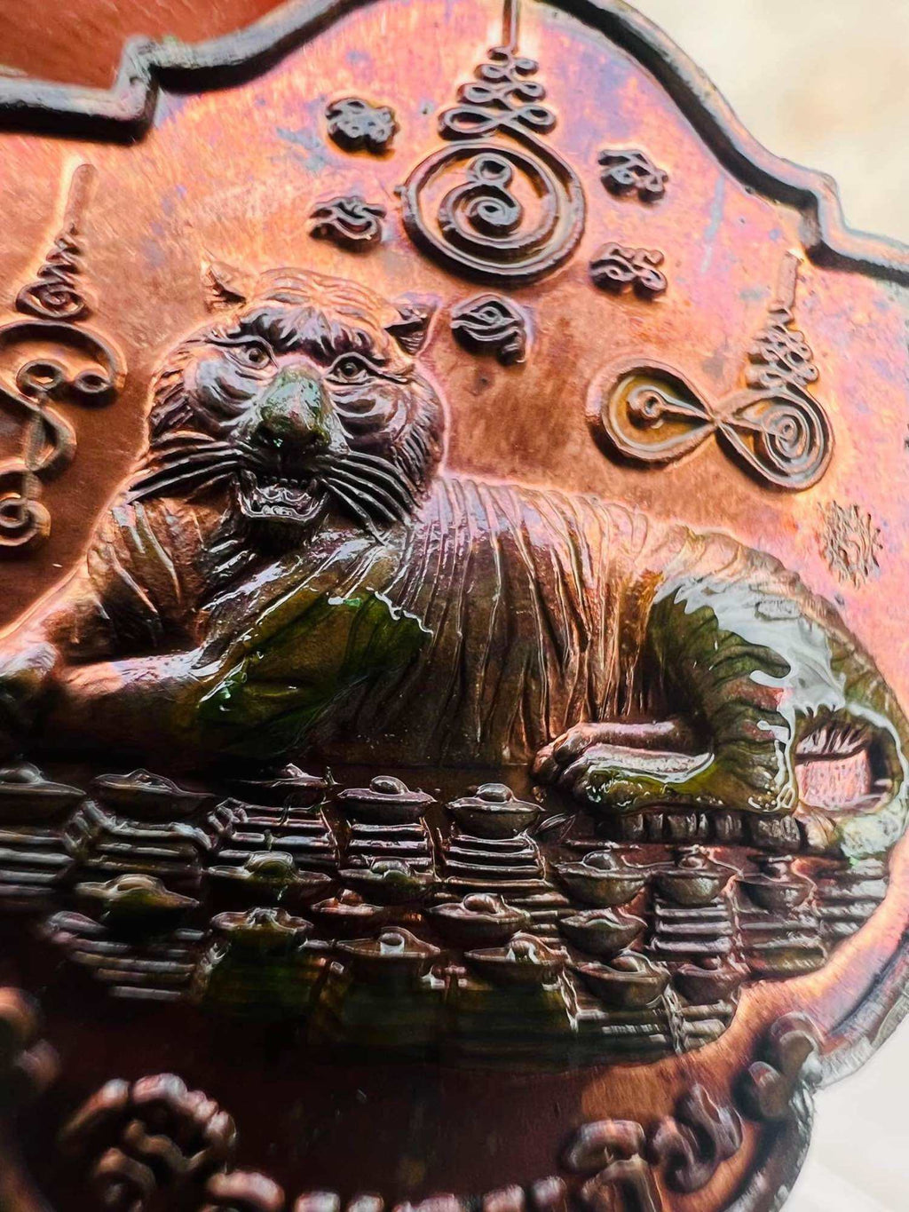 Supreme Tiger Wealth Talisman in Copper for Wealth, Luck, and Protection