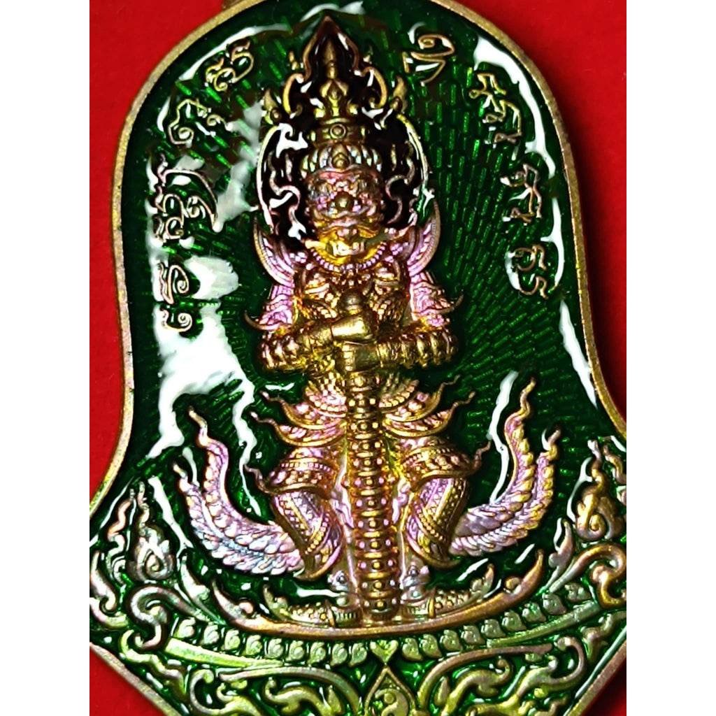 Thao Wessuwan Coin Amulet by Luang Pu Kasem for Prosperity and Protection