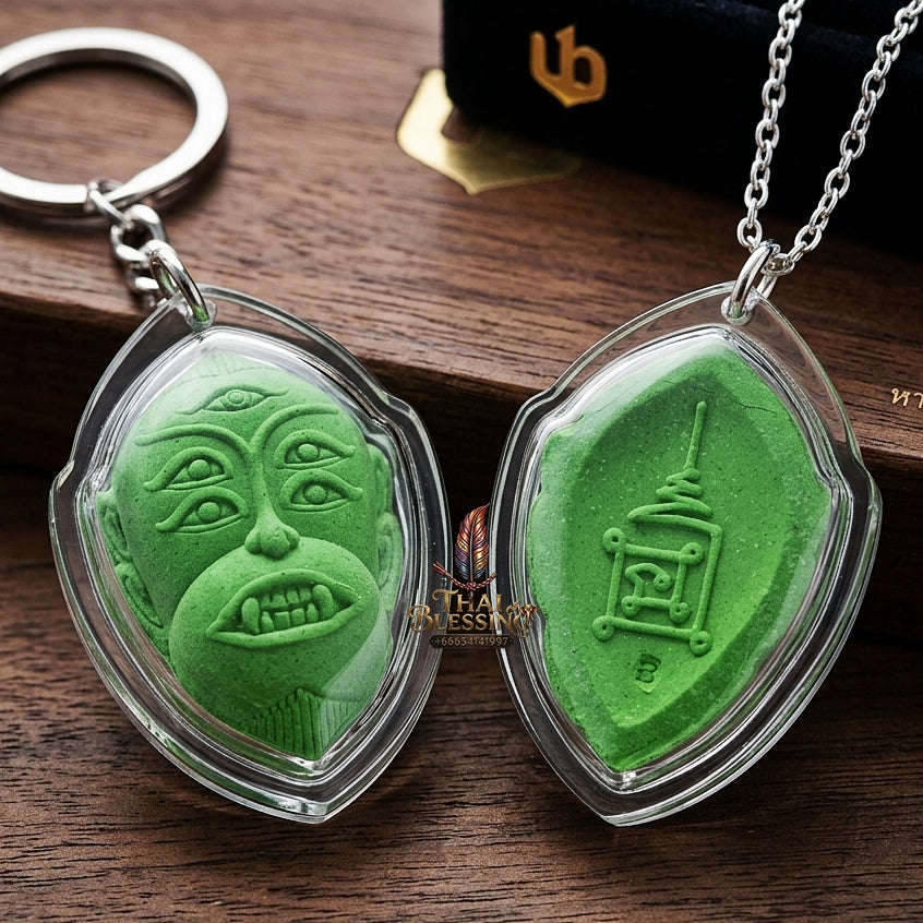 Thai Amulet Ultimate Wealth, Divine Transformation & Auspicious Prosperity Four-Ears Five-Eyes (Thep Si Hu Ha Ta) Ajarn Subin Na Na Thong Thai Blessing Co By RURUECHA