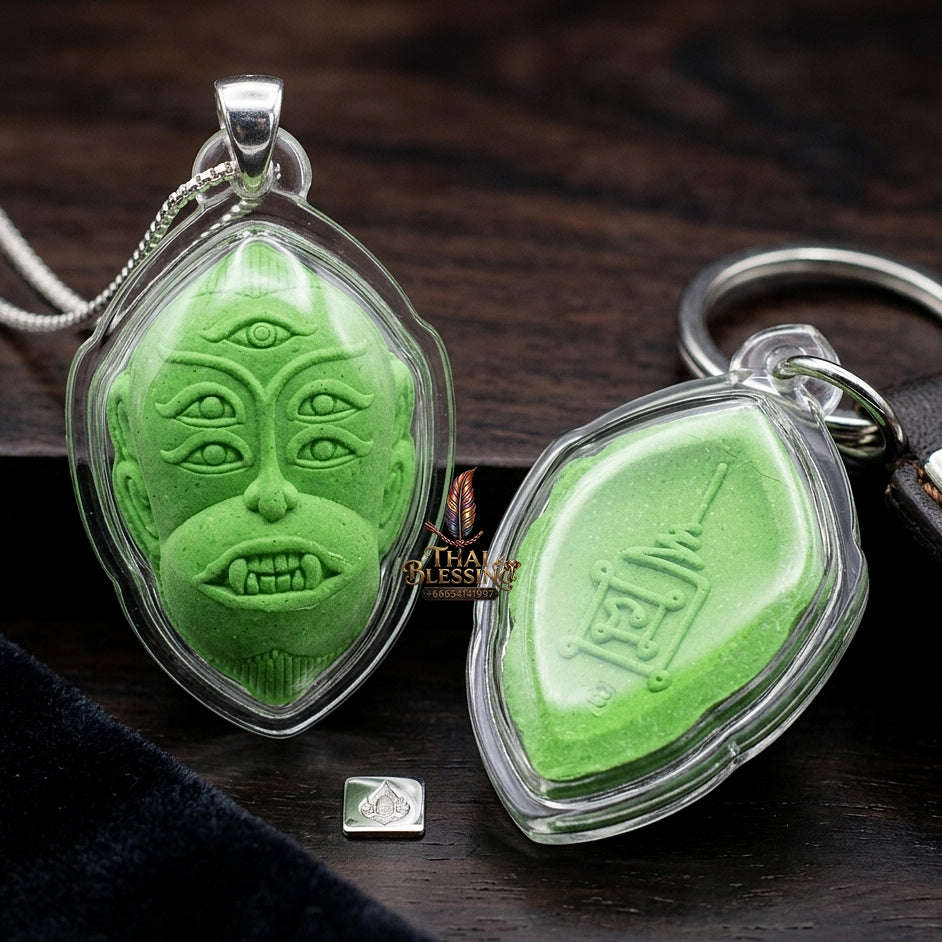 Thai Amulet Ultimate Wealth, Divine Transformation & Auspicious Prosperity Four-Ears Five-Eyes (Thep Si Hu Ha Ta) Ajarn Subin Na Na Thong Thai Blessing Co By RURUECHA