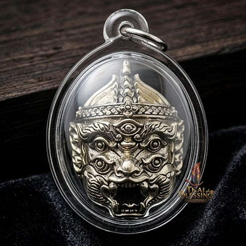 Thai Amulet Ultimate Wealth, Divine Transformation & Auspicious Prosperity Nickel & Hanuman-Face Edition Four-Ears Five-Eyes (Thep Si Hu Ha Ta) Ajarn Subin Na Na Thong Thai Blessing Co By RURUECHA