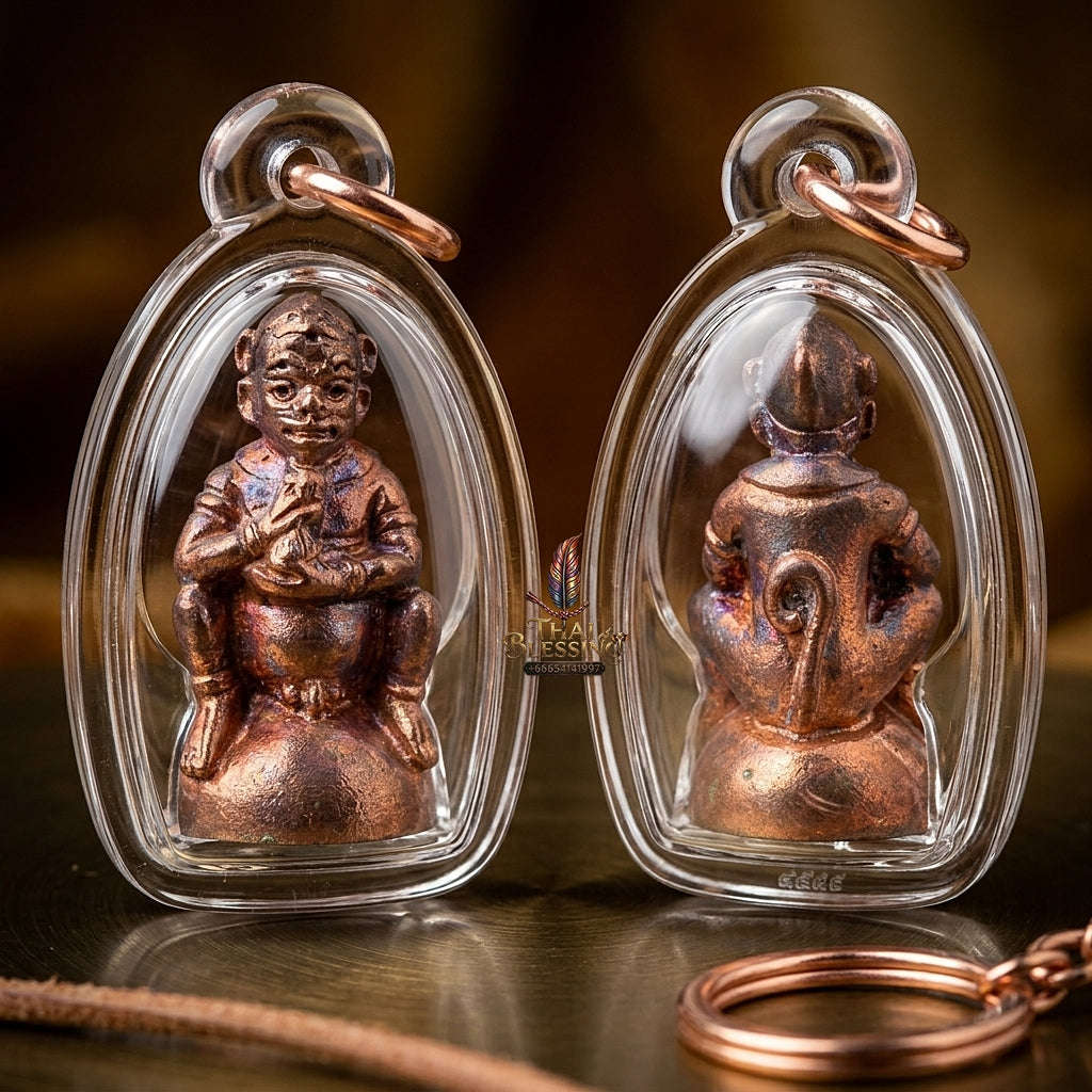 🛒 Thai Amulet Ultimate Wealth, Divine Transformation & Prosperity Udom Sap Copper Edition Four-Ears Five-Eyes (Thep Si Hu Ha Ta) Talisman Thai Blessing Co By RURUECHA